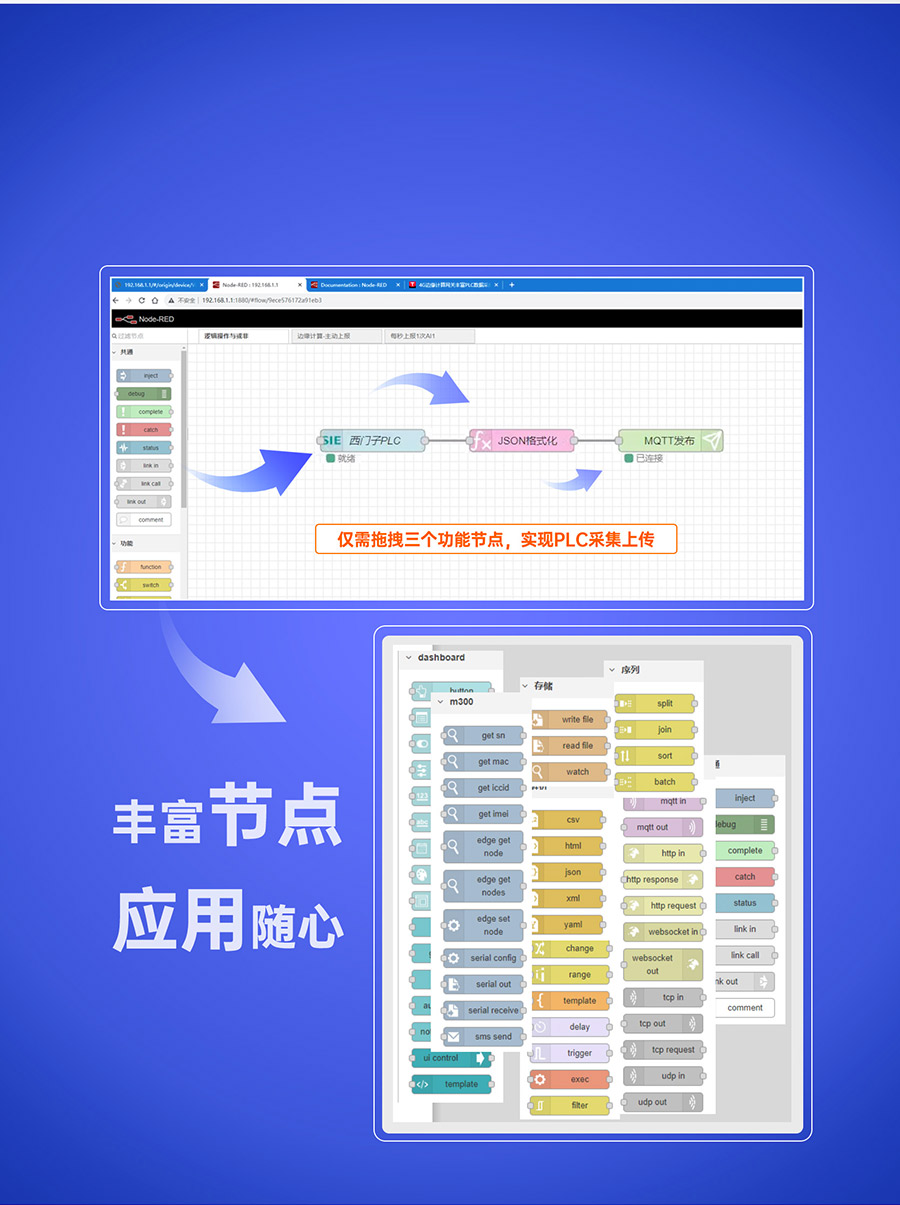 物联网控制器-工业网关M300：它是图形化编程PLC